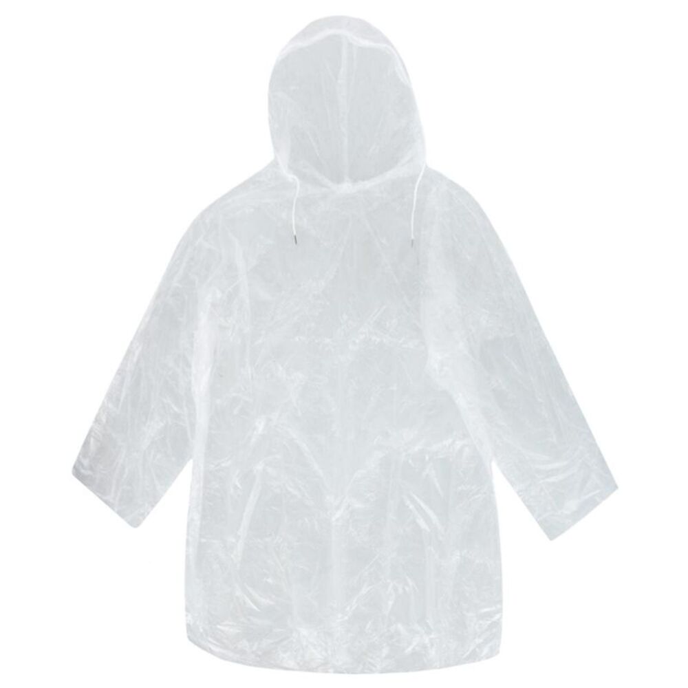 CTM Kids' Clear Rain Poncho with Stringed Hood